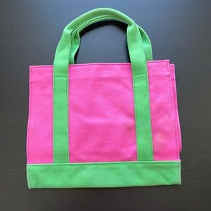 Pink and green small tote